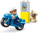 LEGO 10967 DUPLO Moto de policía, Juguete de policía para niños pequeños a partir de 2 años, Juguete ideal para la motricidad de bebés, Moto de juguete Juegos de construcción Besuche den LEGO-Store