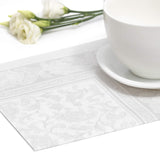Papstar 11682 50 servilletas "Royal Collection" pliegue 1/4 40 X 40 cm "Adornos", blanco