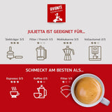 AVANTI Julietta Café en grano Espresso, 500g, 70% Arábica 30% Robusta, tueste tradicional en tambor