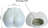 Jarrón de cuerpo artificial, maceta de cuerpo femenino con agujeros de drenaje, maceta moderna de resina, diseño bohemio moderno, planta artificial en maceta para decoración de interiores