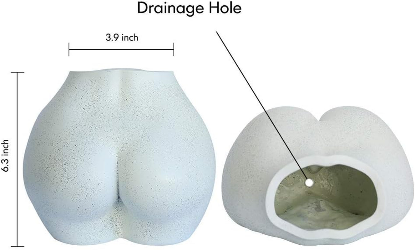 Jarrón de cuerpo artificial, maceta de cuerpo femenino con agujeros de drenaje, maceta moderna de resina, diseño bohemio moderno, planta artificial en maceta para decoración de interiores