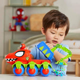 Marvel Spidey y sus súper amigos Dino Crawler Superhero Playset con figuras de Spidey y Dino y juguete de transporte para edades de 3 años en adelante Figuras de acción Naty Shop