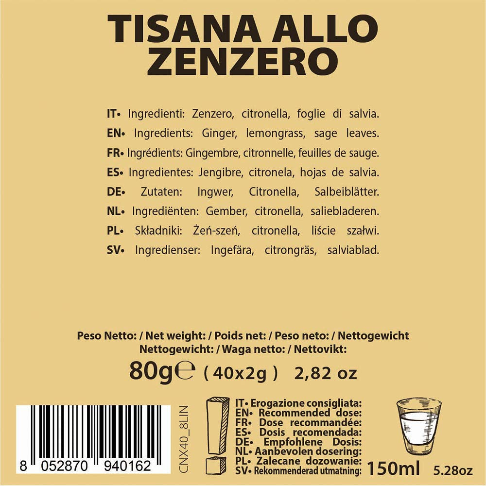 - Jengibre - Kapselmaschinen - exclusivamente compatible con NESPRESSO - 40 cápsulas