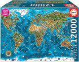 Educa - Maravilla del mundo, rompecabezas de 12000 piezas para adultos y niños a partir de 14 años, mapa del mundo (19057) Puzzle Naty Shop Título predeterminado