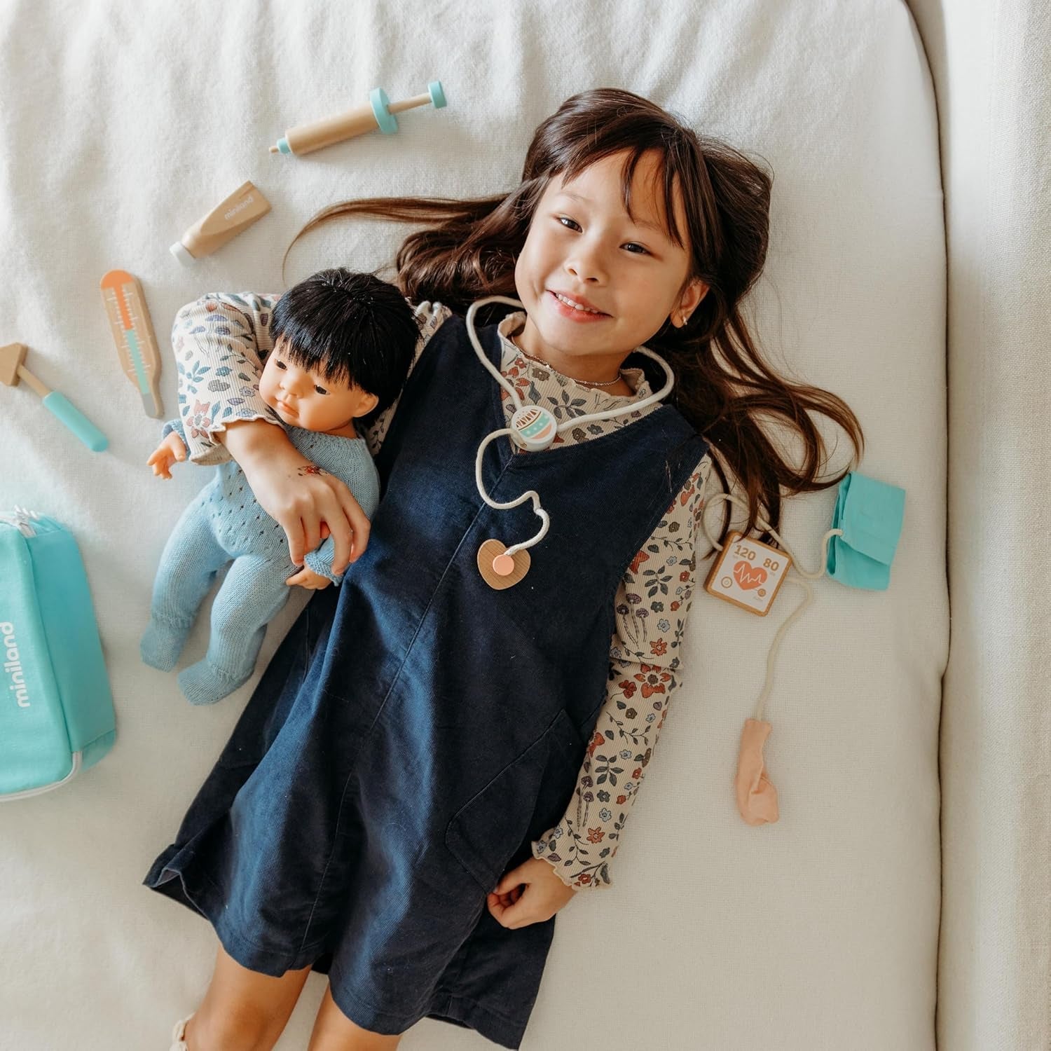 Miniland Muñeco Bebé Niño Asiático 38cm-31055
