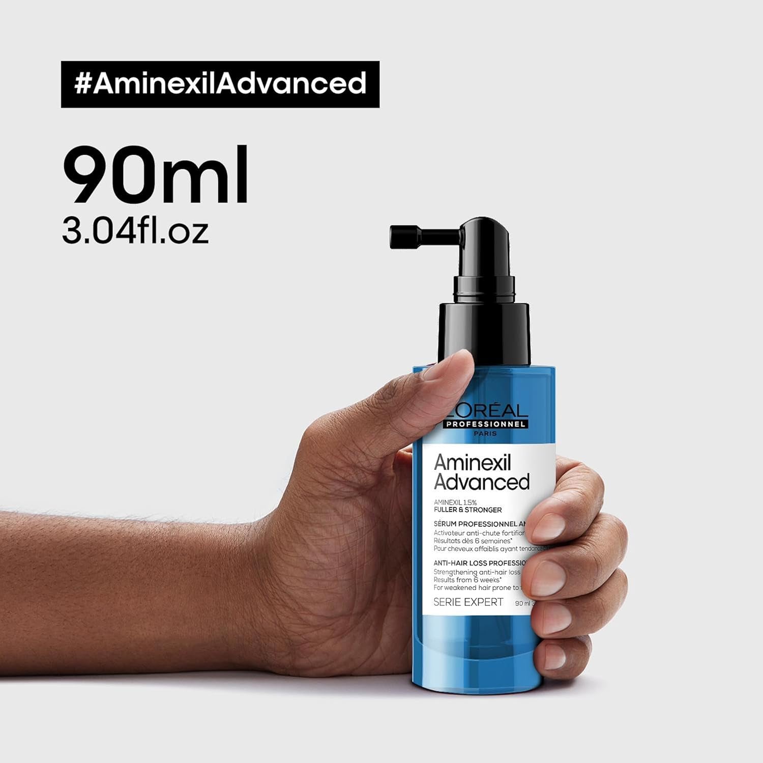 L'Oréal Professionnel Sérum Fortalecedor contra la caída del cabello, Para un cabello más lleno y fuerte, Sérum Activador Anticaída Aminexil Advanced, 90 ml Cuidado del cabello Naty Shop