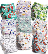 Littles and Bloomz FLP2-0406 Pañal reutilizable con clip estándar, 4 pañales