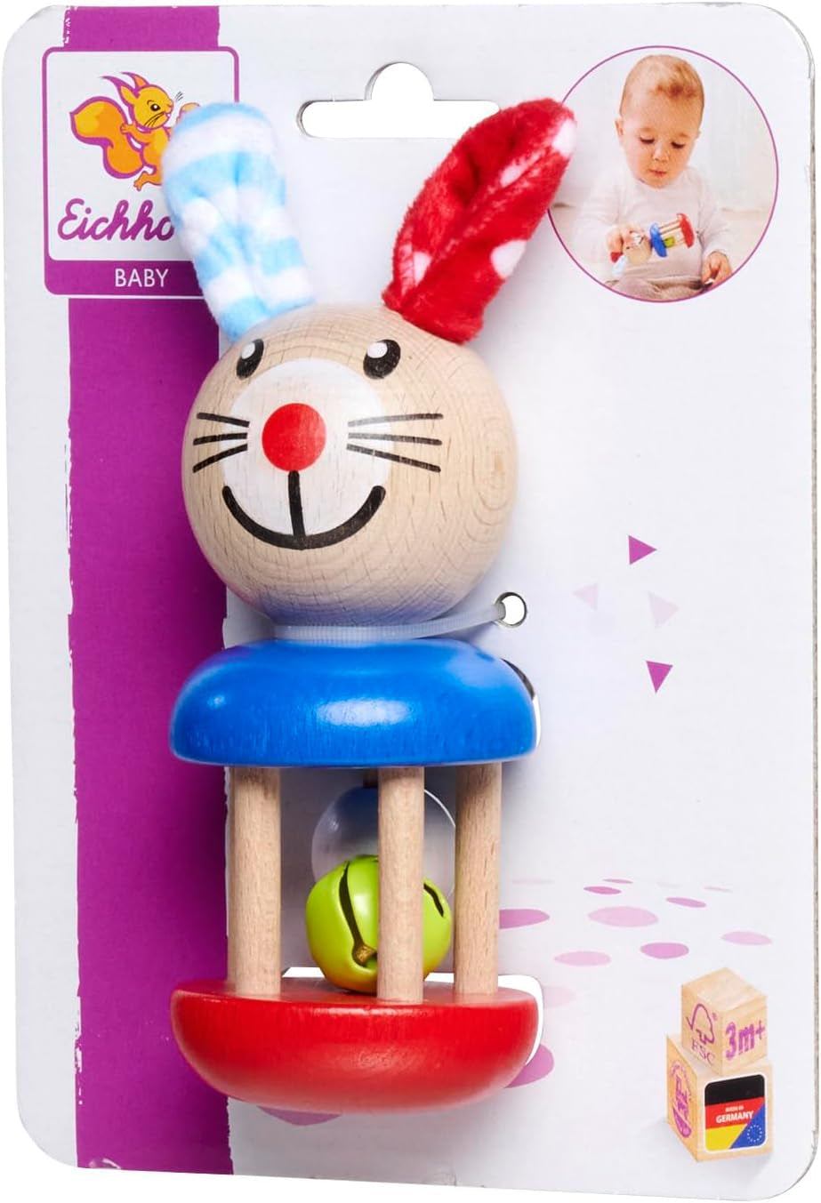 Eichhorn/Heros 100017013 - Sonajero para niños, estampado - conejo Baby Toys Naty Shop