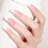 360 piezas de uñas artificiales, uñas francesas, uñas postizas rectangulares medianas, uñas postizas naturales, puntas de uñas postizas DIY con lima de uñas, uñas postizas para damas y mujeres