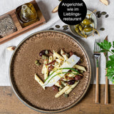 Moritz & Moritz SOLID Vajilla para 6 personas de gres de 18 piezas - Vajilla para 6 personas, compuesta por 6 platos llanos, 6 platos de postre y 6 platos llanos