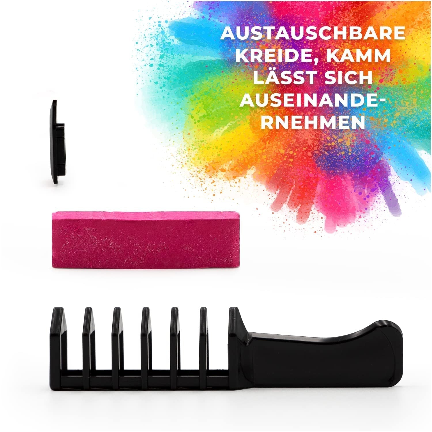 Magicat Tizas para el Cabello para Niña Set I 10 Colores Lavables y 5 Gomas para el Cabello I Regalo para Niñas de 4 a 10 Años I Regalo Creativo para Fiesta de Cumpleaños Infantil 2025 I Colorida y Segura Naty Shop Tinte para el Cabello