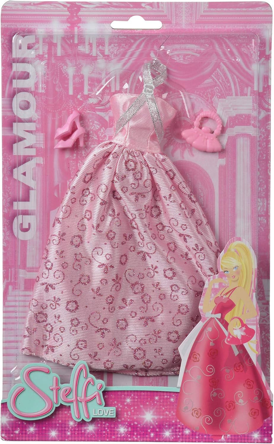 Simba 105723369 - Steffi Love Glamour / Conjunto de ropa para muñeca / 3 artículos surtidos / Solo se incluye un artículo / Vestido de gala para todas las muñecas de 29 cm / Muñeca no incluida