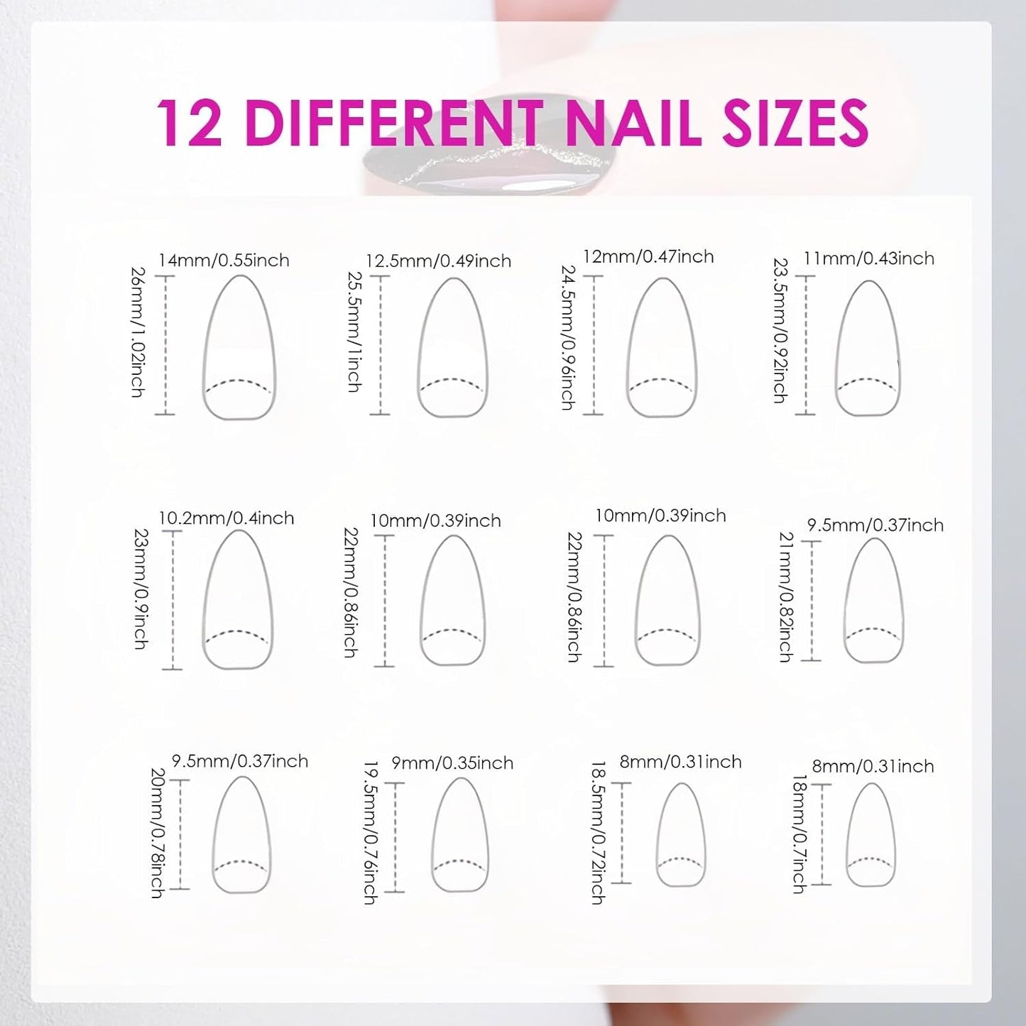24 piezas de uñas postizas rojas y negras, pegamento en uñas postizas, pegamento en las uñas, puntas de uñas en forma de almendra, cubierta completa, uñas postizas, juego de uñas postizas rojas y negras