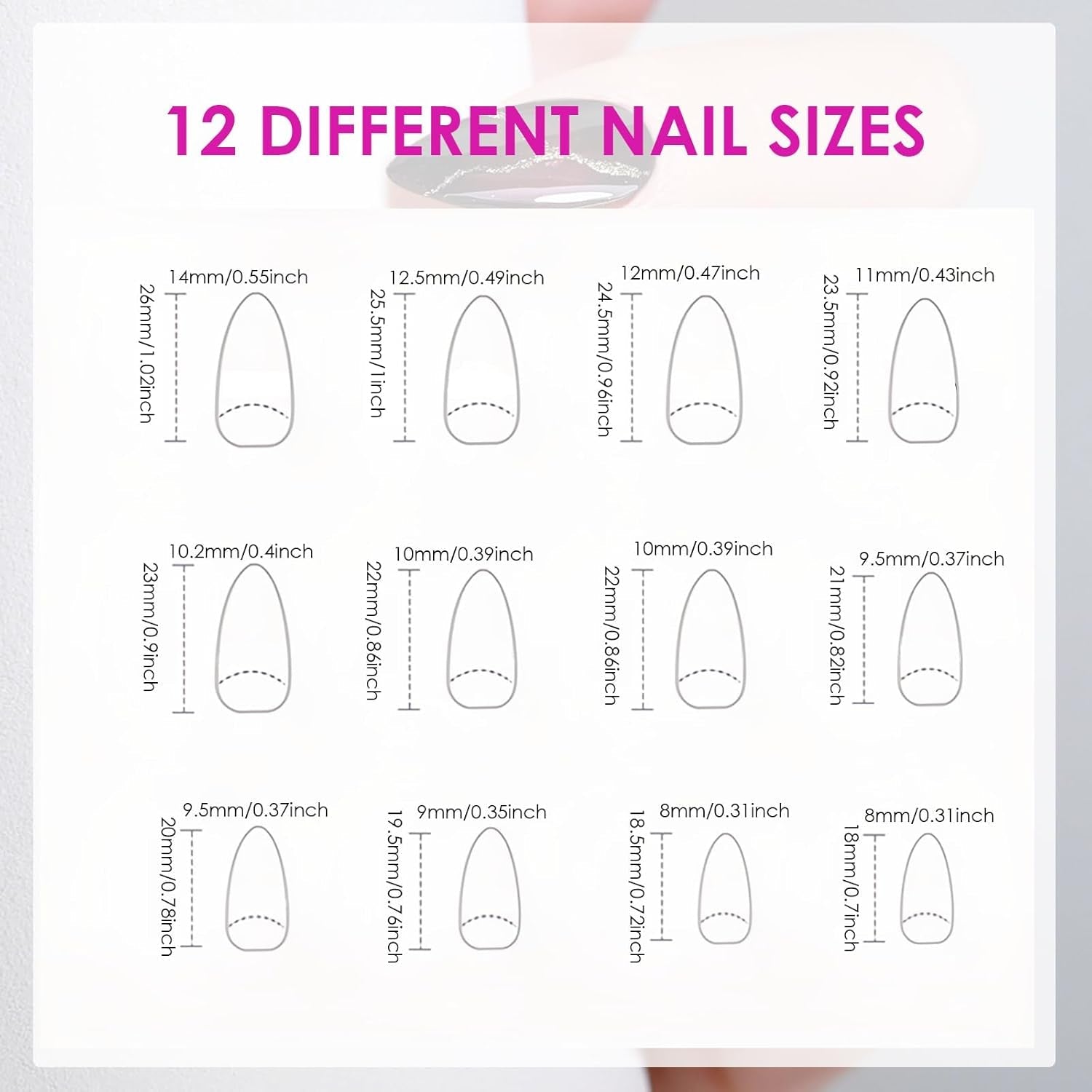 24 piezas de uñas postizas rojas y negras, pegamento en uñas postizas, pegamento en las uñas, puntas de uñas en forma de almendra, cubierta completa, uñas postizas, juego de uñas postizas rojas y negras