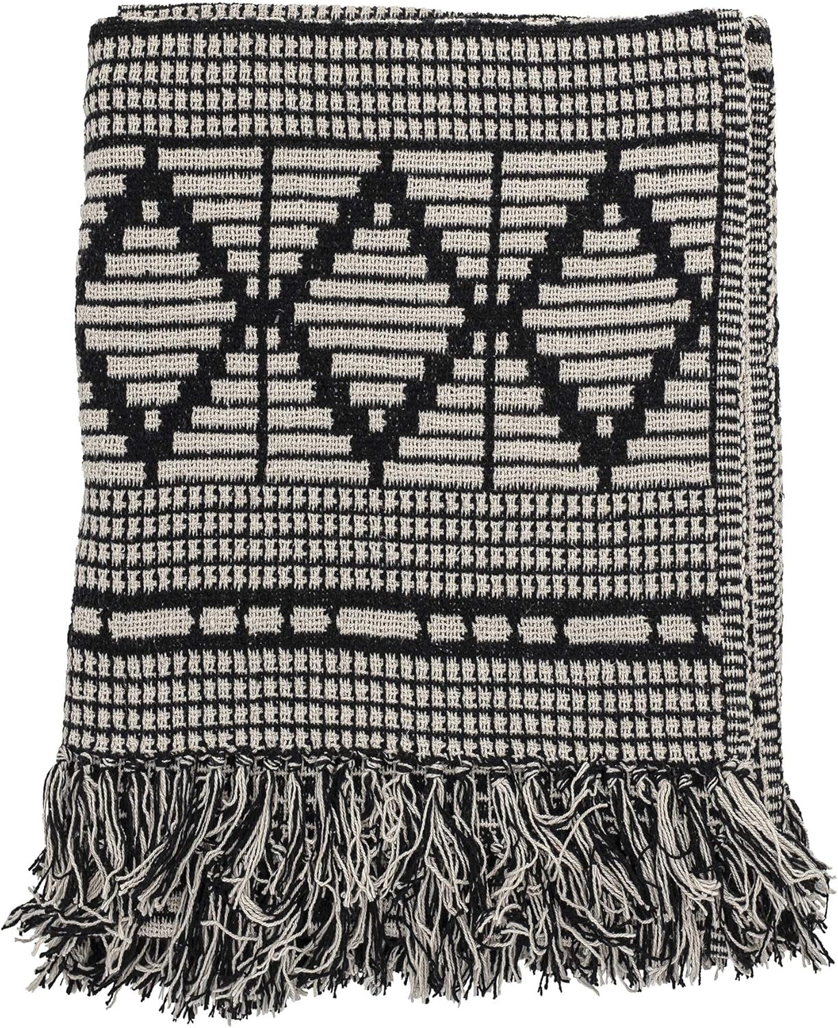 Bloomingville colcha negra, algodón, 160cm Bloomingville Beds and Blankets