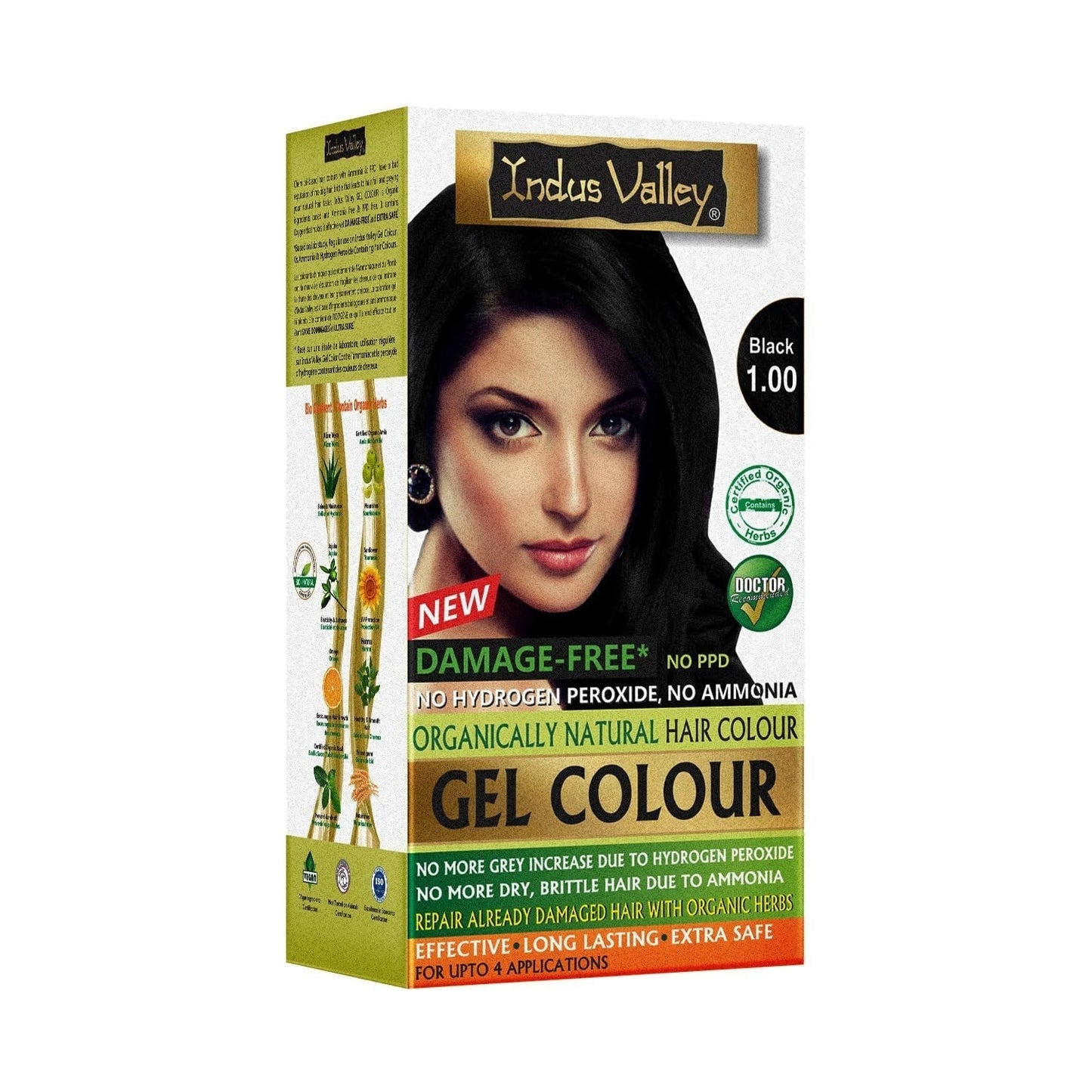 Color de cabello en gel sin daños naturales de Indus Valley | Sin amoniaco, vegano y libre de crueldad animal | Hasta 100% de cobertura de canas, resultados duraderos | Castaño claro 5.0 (20 gramos + 200 ml) Tinte para el cabello Naty Shop Negro
