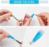 OLYCRAFT 24 piezas Nagelschmuck Ringe Dangle Nail Art Zubehör Mit Nagelpiercing Tool Nagelbohrer Manueller Bohrer Aus Legierung para puntas, acrílico, gel y decoración