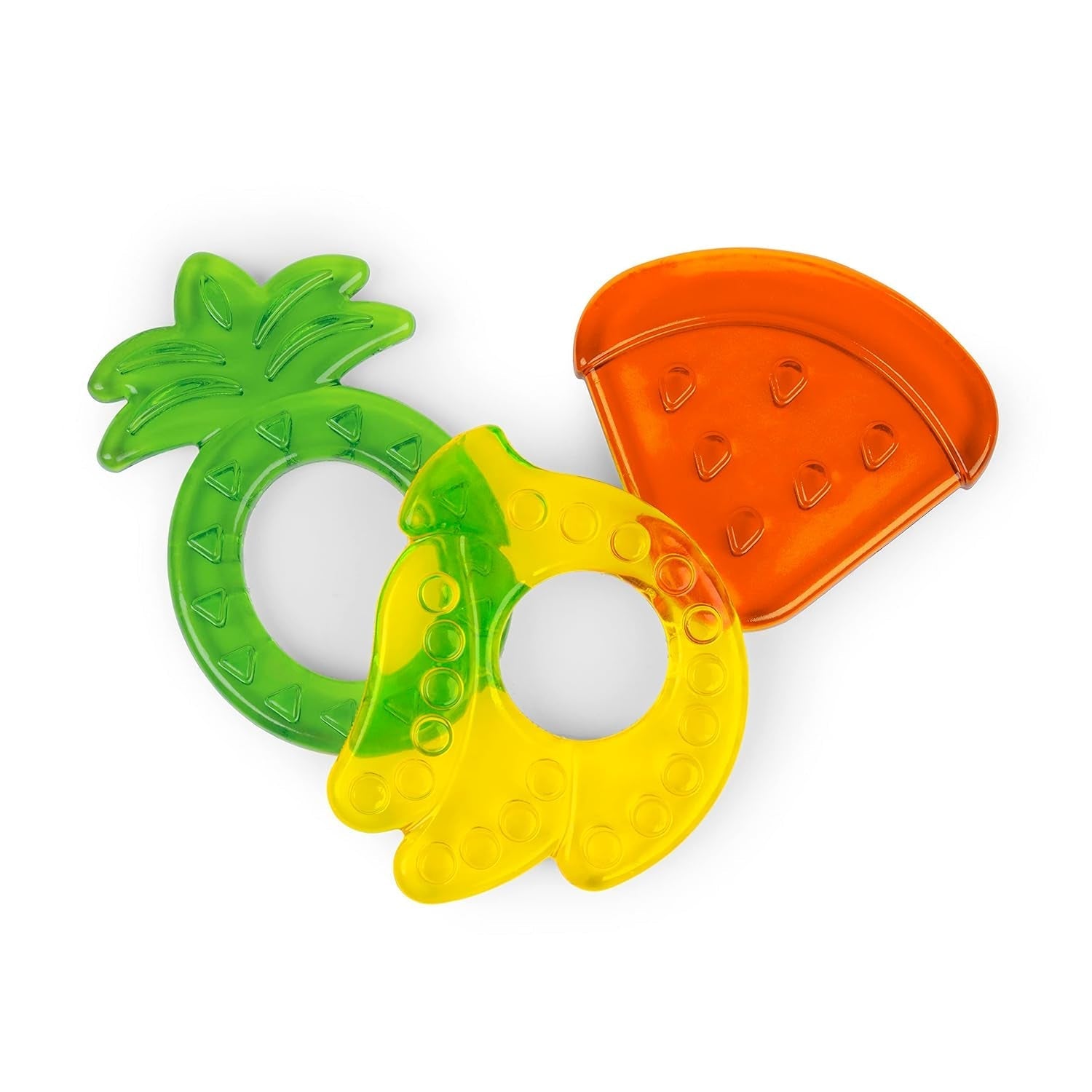 Bright Starts Juicy Chews, 3 mordedores sin BPA, para todos los bebés a partir de 3 meses