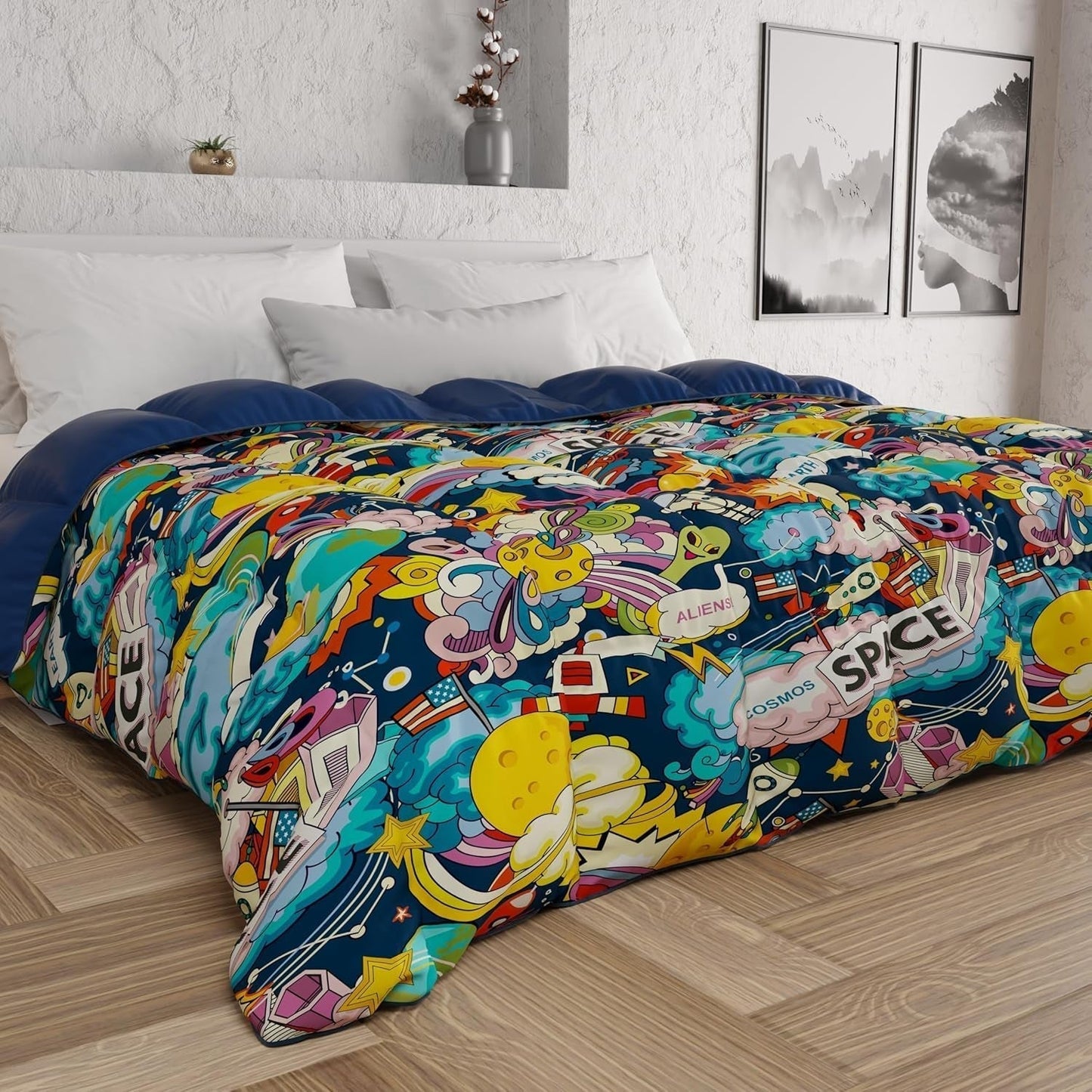 PETTI Artigiani Italiani - Edredón de invierno, Edredón de invierno, Edredón sencillo, Doble cara, Monocolor e impresión digital, 100% microfibra hipoalergénica, Made in Italy Naty Shop edredones y edredones