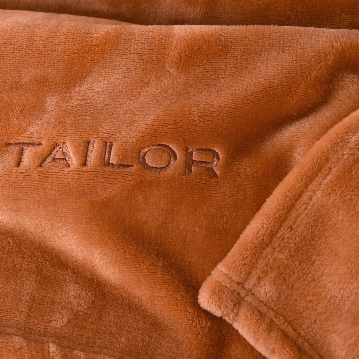 TOM TAILOR Manta Wellsoft, 150X200 Cm, 100% Poliester/ Wellsoft, logo bordado, MANTA WELLSOFT Naranja (Coral Cálido) Mantas y edredones Naty Shop
