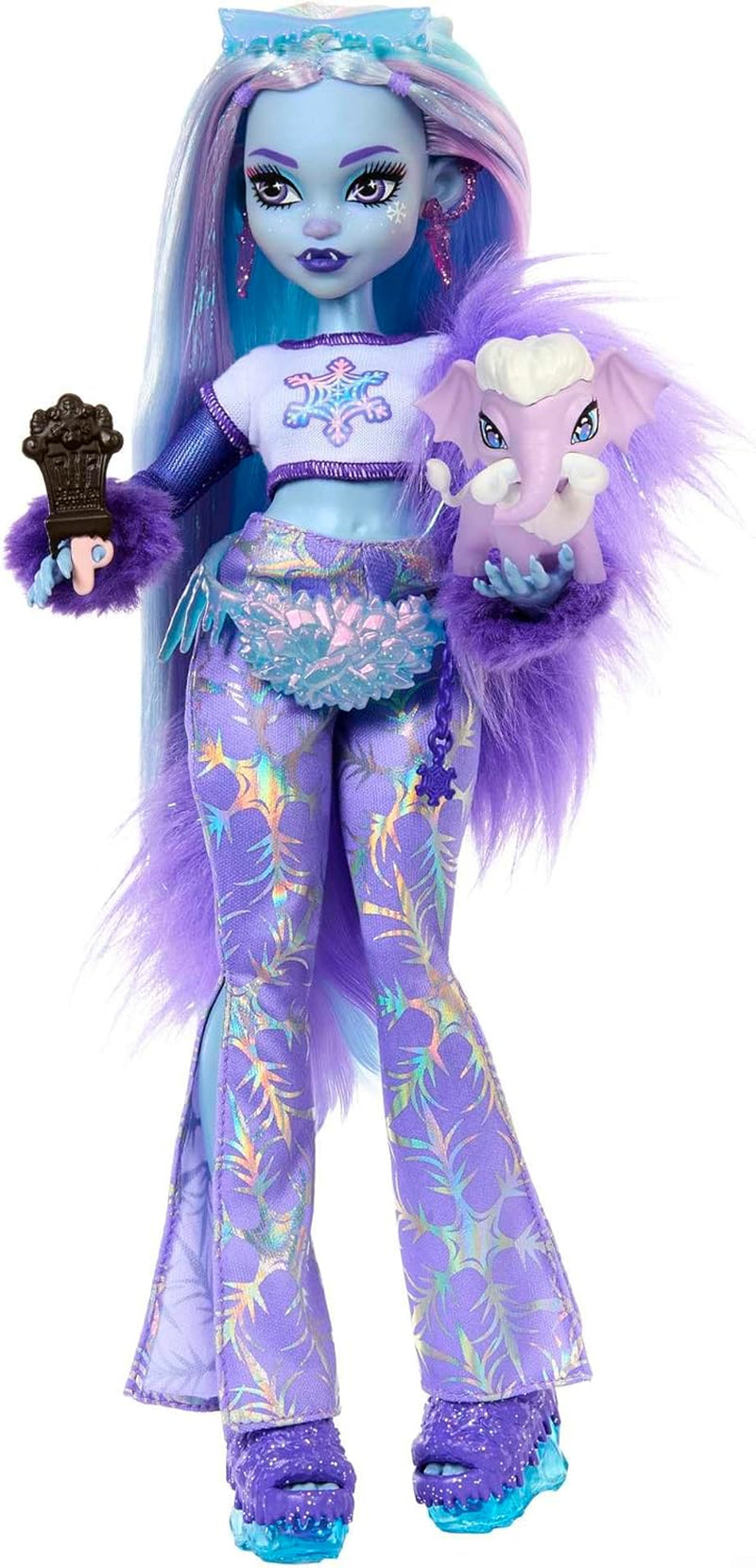Monster High Abbey Bominable Yeti con mascota mamut y accesorios - Aspecto espeluznante de copo de nieve para niños mayores de 4 años, HNF64 Dolls Naty Shop Single