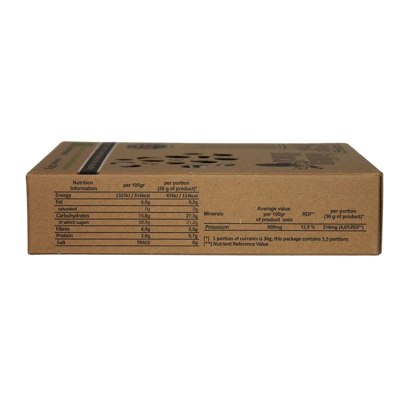 Pasas negras griegas ecológicas - grosellas, paquete de 3 x 200 gramos Productos deshidratados Naty Shop