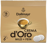 Crema d'Oro suave y fina Pads (16 Kaffee Pads) (Packung mit 4)