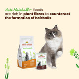 Almo Nature Functional - Antibolas de pelo - Comida húmeda para gatos adultos y maduros - con cachorros - Combate la formación de bolas de pelo - 70 g (paquete de 30)