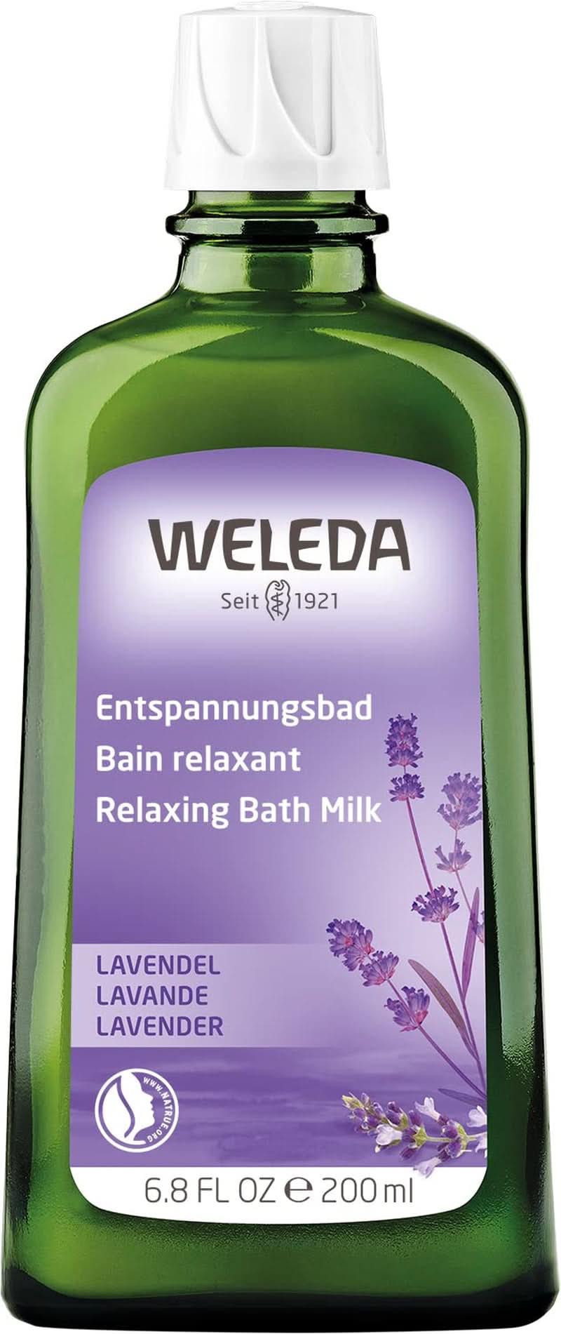 WELEDA BIO, baño saludable con cosmética natural con auténtico aceite de lavanda para calmar los sentidos y para un buen sueño, 200 ml Ducha y baño Naty Shop