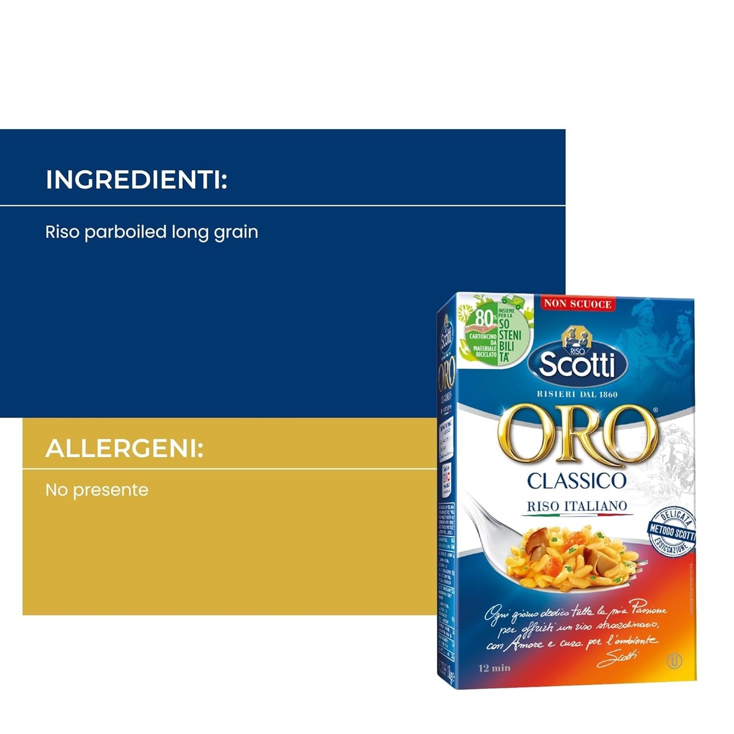 ORO Classico 1 kg arroz precocido italiano