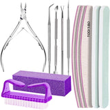 FANDAMEI Set de manicura, Buffer Für Nägel, Nagelfeile 100/180, Nagelfeilen Für Gelnägel, Nagelhautschieber, Buffer Für Gelnägel, Feilen Für Gelnägel, Nagelzange, Nagelfeilen Set, Maniküre & Pedicure Set
