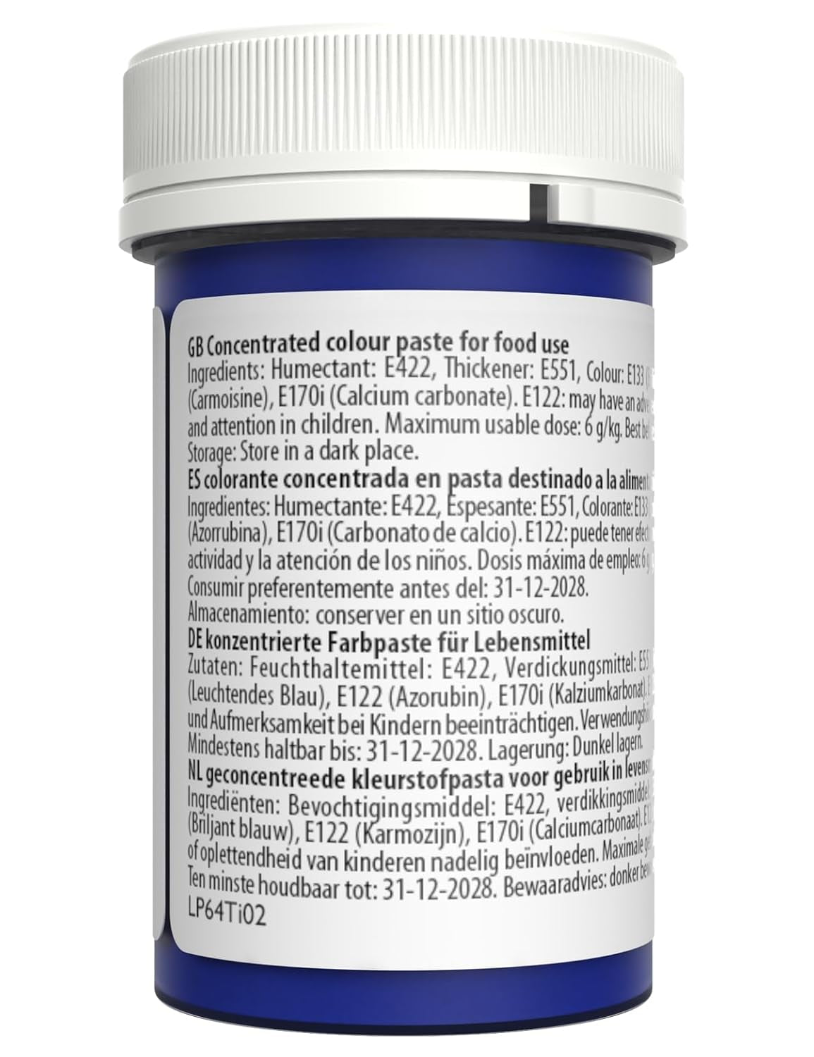 Sugarflair Colorante alimentario pastel para pasta, Azul campana, Colorante alimentario para pasta, fondant y mazapán, Colores concentrados espectrales - 25 g