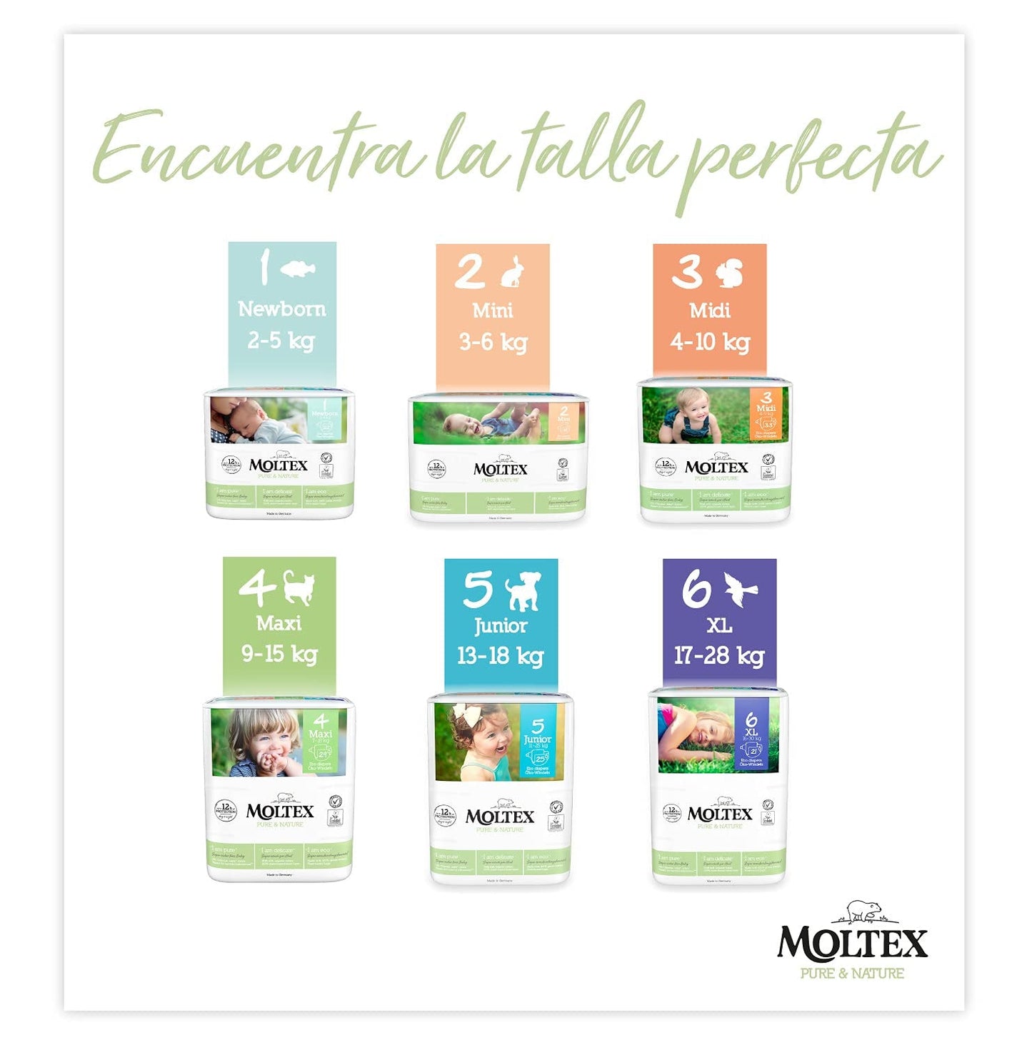 Pañales talla 3 (4-10 kg), 224 pañales (4 bolsas de 56 piezas)