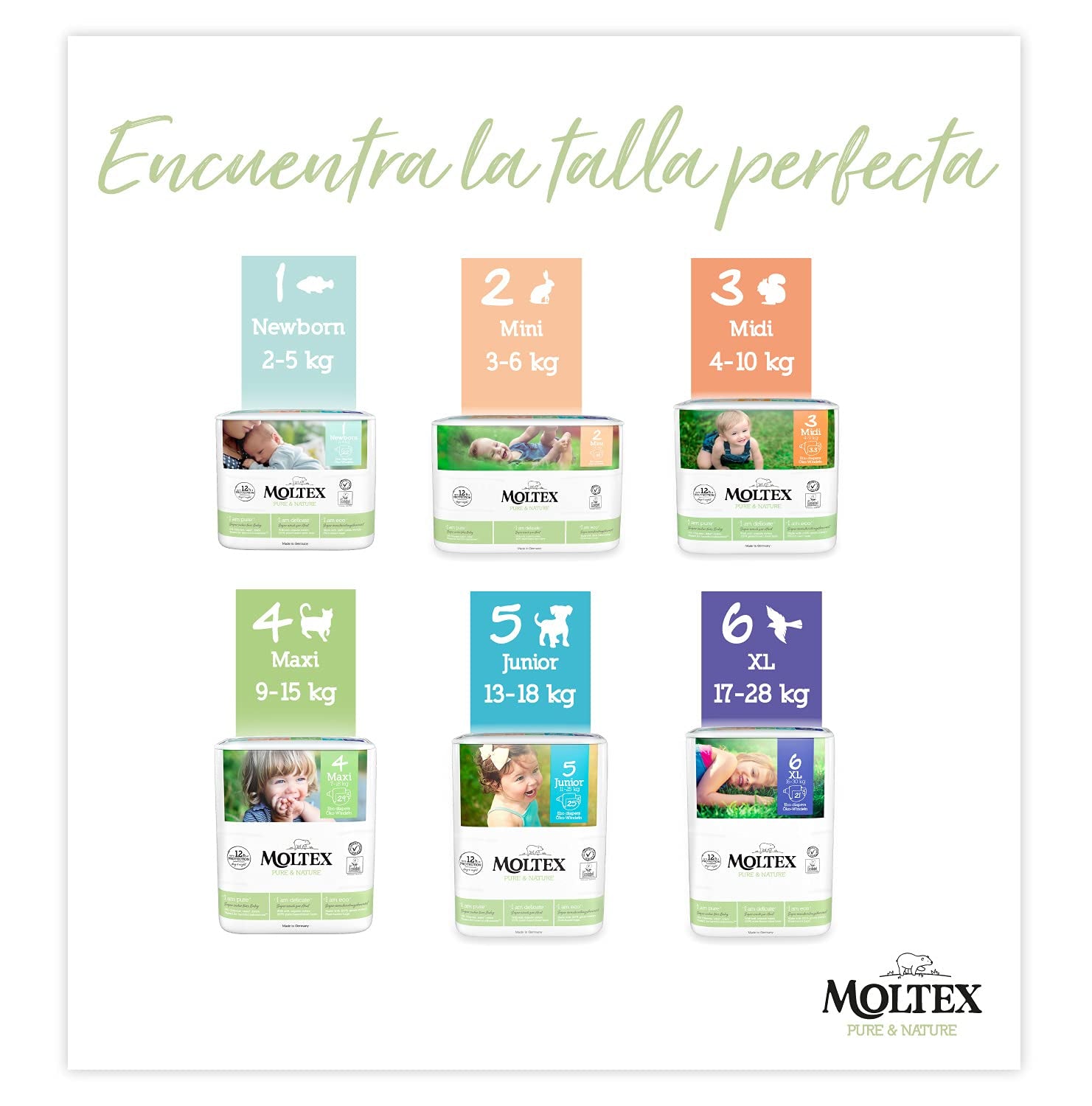 Pañales talla 3 (4-10 kg), 224 pañales (4 bolsas de 56 piezas)