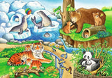 Ravensburger Puzzle para niños - 07602 Animales en el Zoo - Puzzle para niños a partir de 3 años, con 2X12 piezas Puzzle Naty Shop