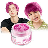Tinte para el cabello temporal rosa lavable Cera para el cabello temporal Peinado natural Color Pomada Tinte para el cabello lavable para hombres Mujeres Fiesta Cosplay Halloween Navidad Tinte para el cabello Naty Shop Título predeterminado