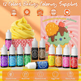 Set colorante alimentario líquido 12 x 12 ml Naty Shop