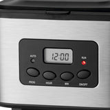 Cafetera Clatronic® con temporizador, jarra de 1,5 litros para 12-14 tazas de café, temporizador LCD 24h, función mantener caliente, antigoteo, filtro extraíble, display e indicadores luminosos, 900W - KA 3642