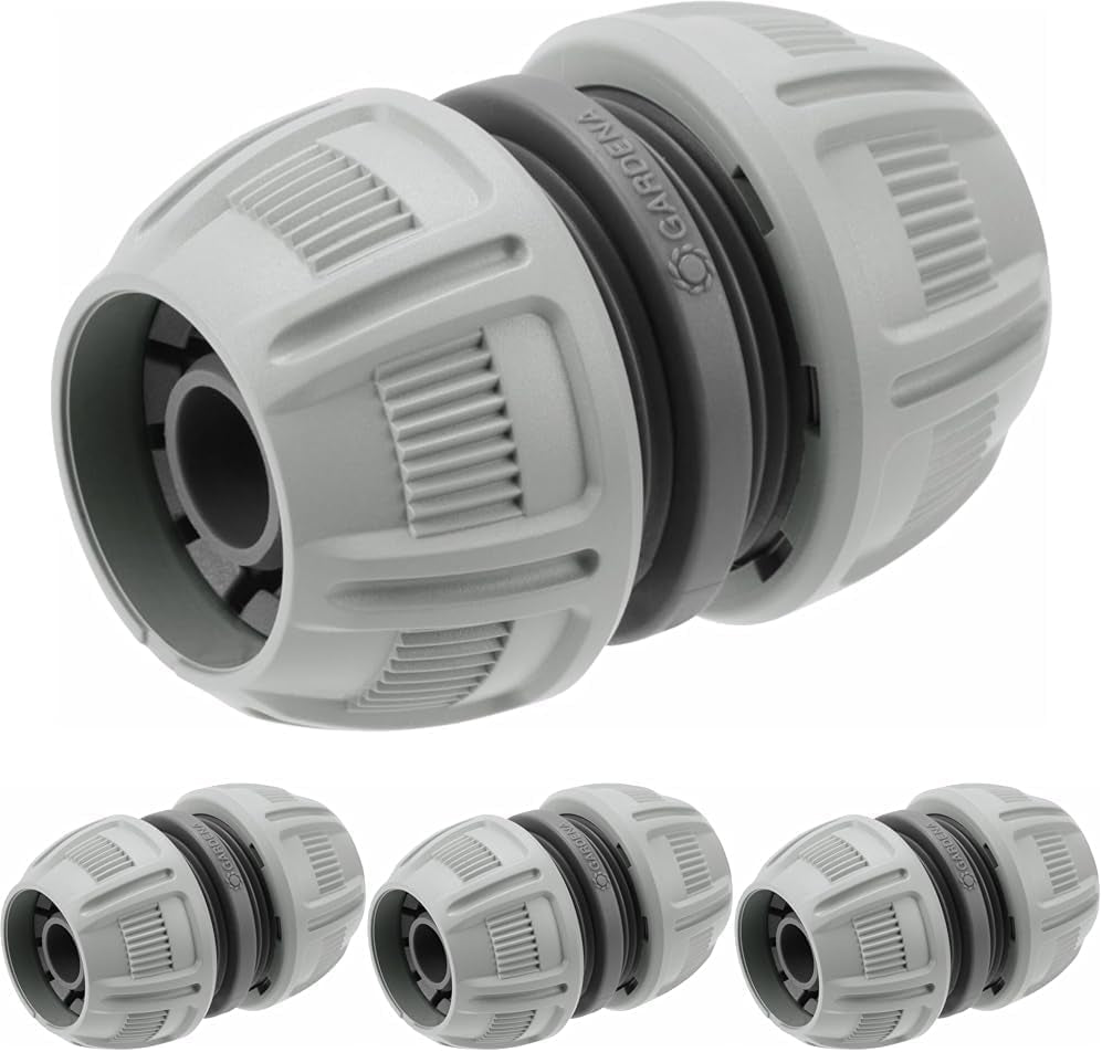 Reparador Gardena de 13 mm (1/2 pulgada) y 15 mm (5/8 pulgada): reparación rápida y sencilla de mangueras sin herramientas, Power Grip, alta fuerza de sujeción, en caja (18232-20)