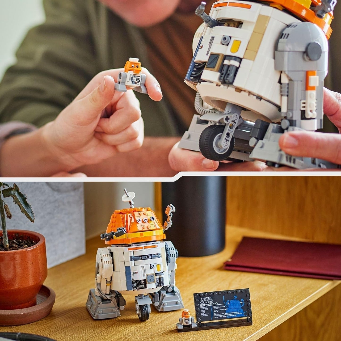 Figura LEGO Star Wars 75416 Ahsoka Astromech Droid Chopper (C1-10P) - juguete con cabeza móvil, brazos desmontables y rueda central - regalo para fans de Ahsoka, niños y niñas mayores de 10 años Sets de construcción Besuche den LEGO-Store