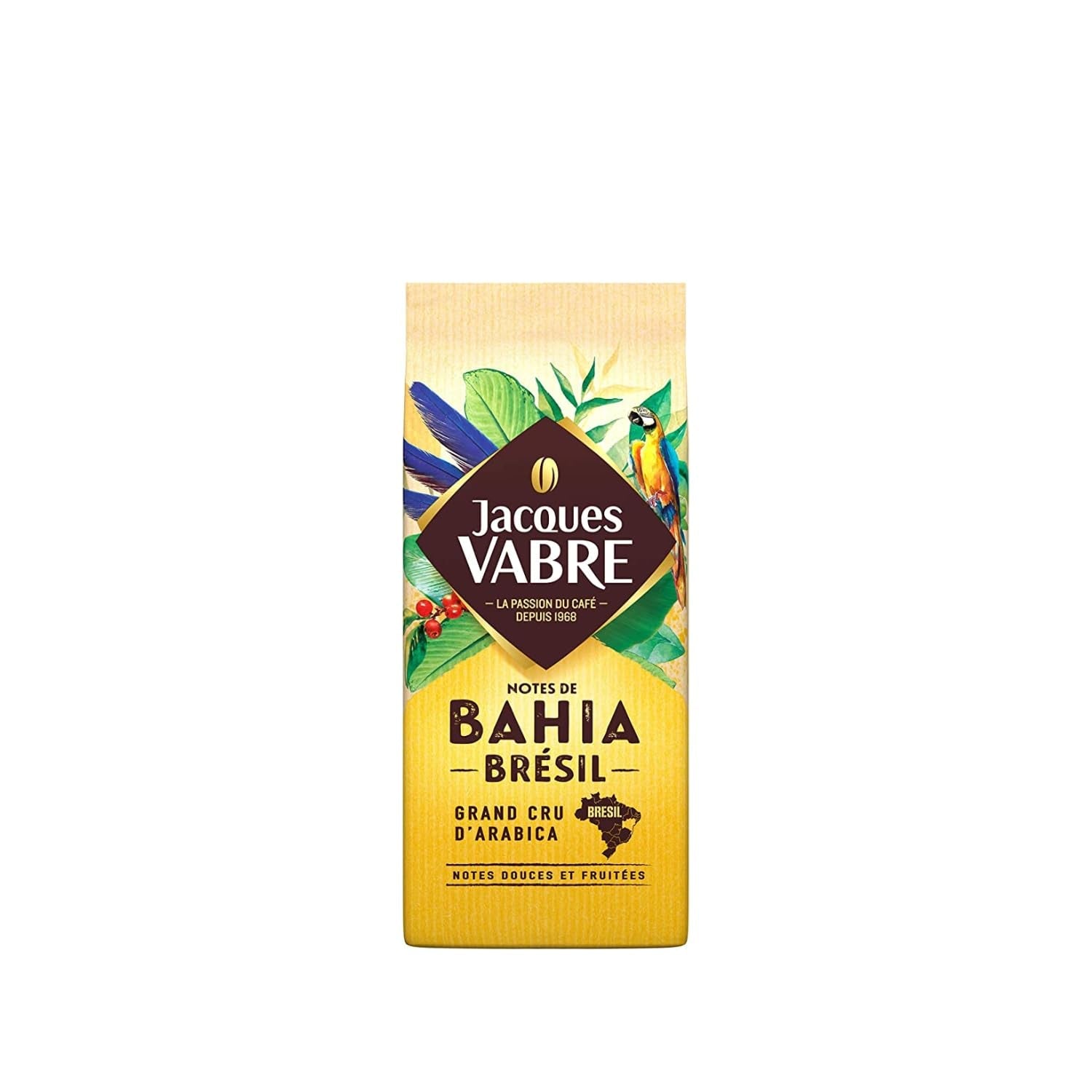 Granos de café Arábica puro de Bahía, Brasil - JACQUES VABRE - 250 g
