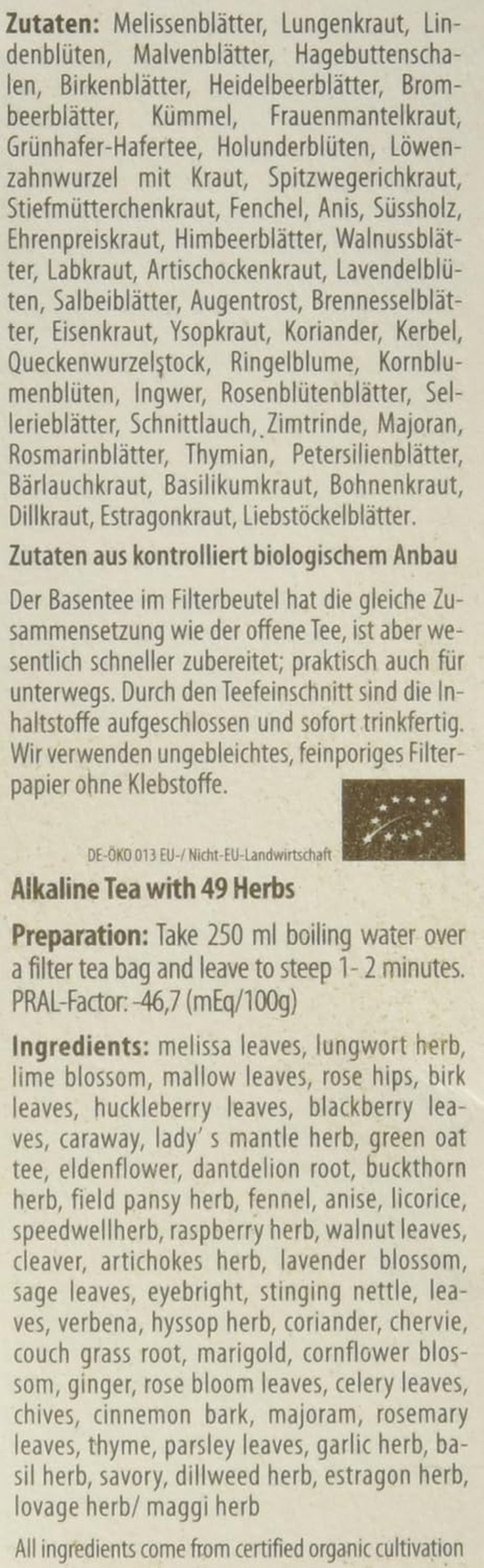 Té básico Droste-Laux con 49 hierbas, 25 piezas (té de hierbas, bolsas filtrantes, té en ayunas o dietético) 120501