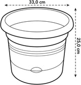 elho Green Basics Tomato pots 33 - Macetas para cultivo y cosecha en exterior - Ø 33,5 x Alt. 26,0 cm - Negro/Negro vivo