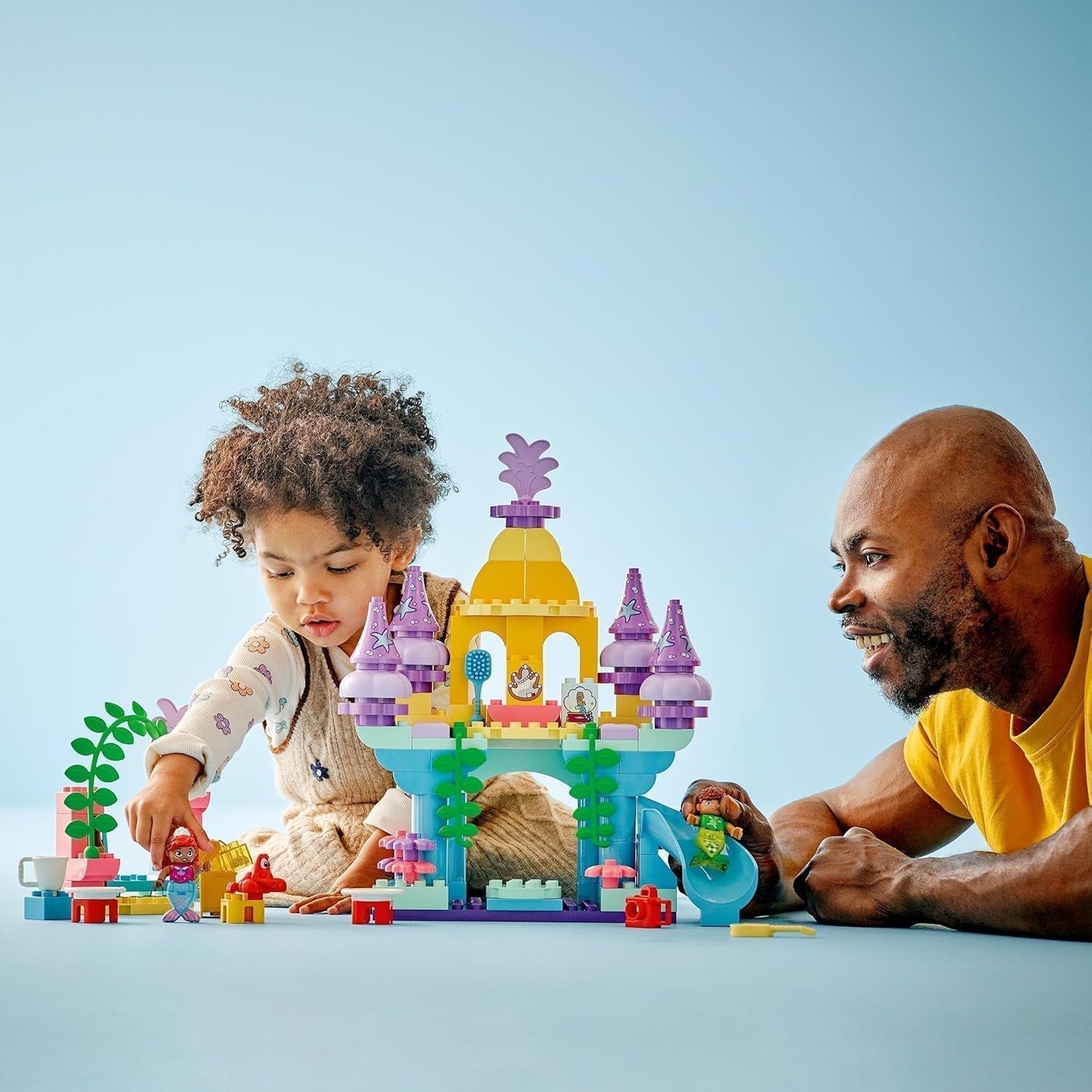 LEGO DUPLO | Palacio Mágico Subacuático de Disney Ariel, juguete educativo para la sirena Ariel, castillo submarino para niños mayores de 2 años 10435 Juegos de construcción Besuche den LEGO-Store