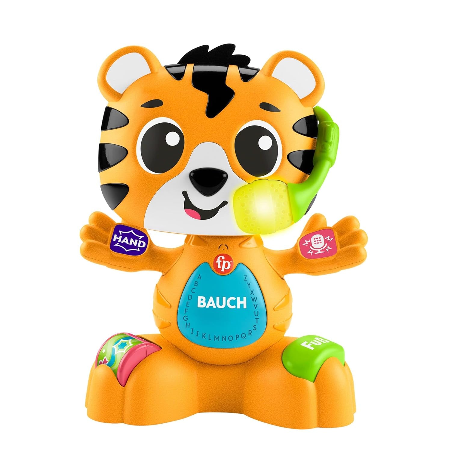 Fisher-Price Baby & Toddler Beat Bande Lern & Tanz Tiger Justin Juguete educativo con sonidos y luces para bebés de 9 meses en adelante, edición alemana, HYL31 Bebe Naty Shop Toys Título predeterminado