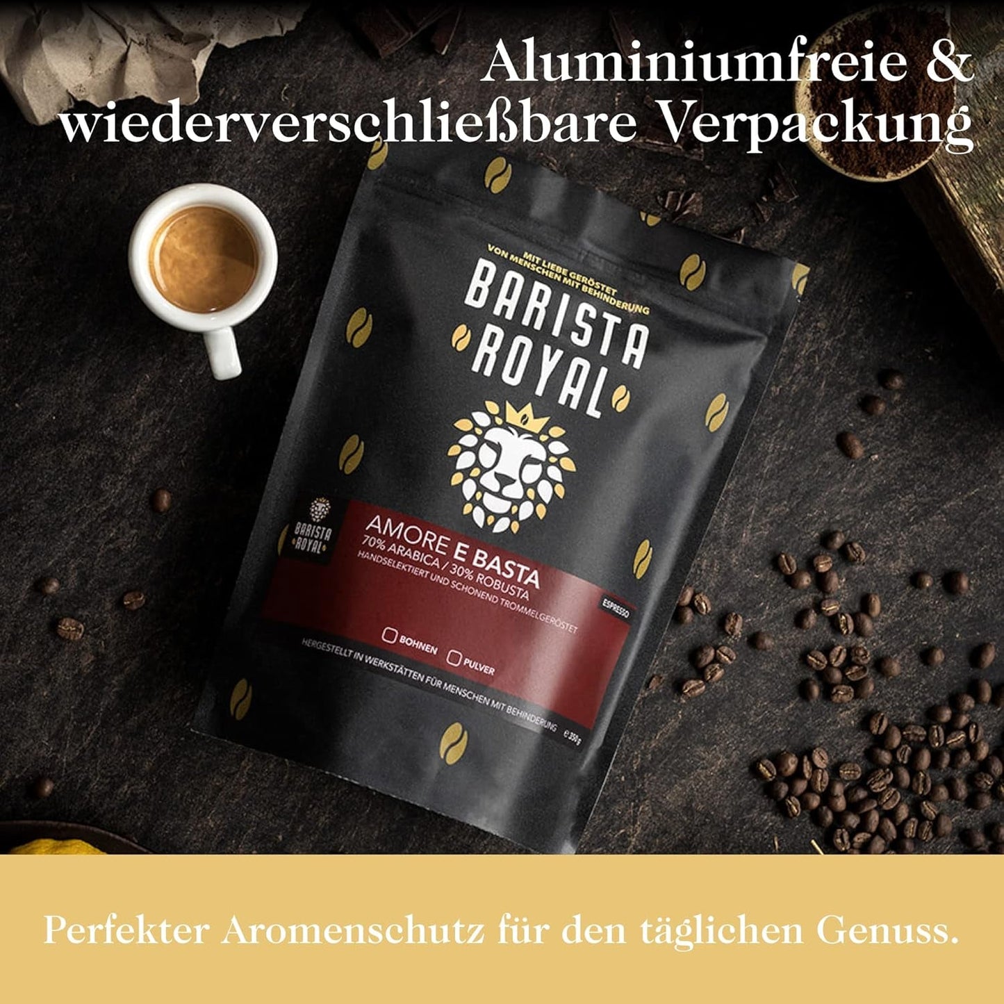 Set de degustación de café en grano entero 5 x 350 g | Paquete Discovery en granos de café en set de regalo | árabe | Comercio Justo | Vegano | Ideal para máquinas de café expreso automáticas, máquinas de café expreso con filtro, máquinas de café expreso de vertido y prensas francesas | BARISTA REAL