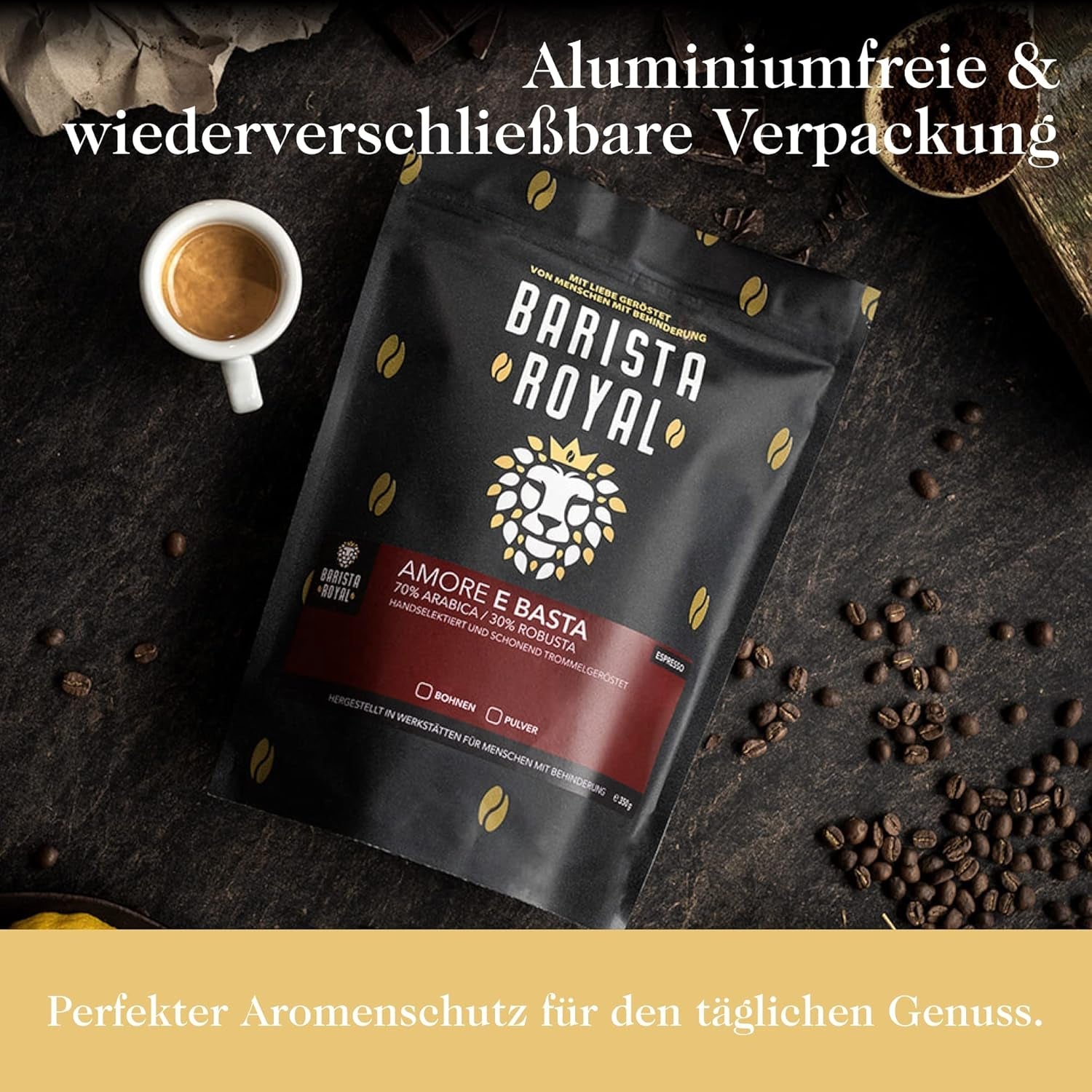 Set de degustación de café en grano entero 5 x 350 g | Paquete Discovery en granos de café en set de regalo | árabe | Comercio Justo | Vegano | Ideal para máquinas de café expreso automáticas, máquinas de café expreso con filtro, máquinas de café expreso de vertido y prensas francesas | BARISTA REAL