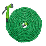 Manguera de jardín flexible Kinzo 20 m - incl. Accesorio para manguera - Manguera flexible con cabezal rociador con 7 posiciones de rociado - Plástico - Verde/Gris