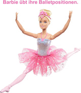 Muñeca Barbie Dreamtopia Magic Ballerina con luces, tutú rosa y cabello rubio, 5 efectos de luz y sonido, Barbie posicionable, a partir de 3 años, HLC25