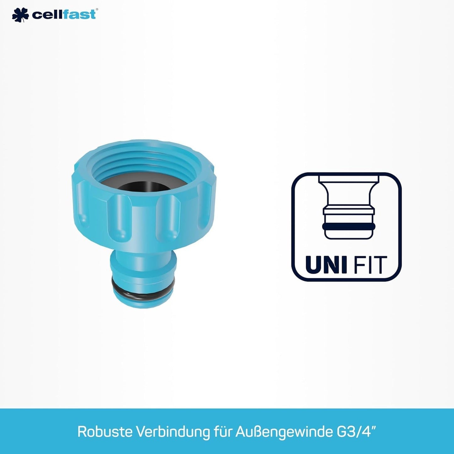 Conexión Cellfast Basic, azul, G3/4" (26,5 mm)